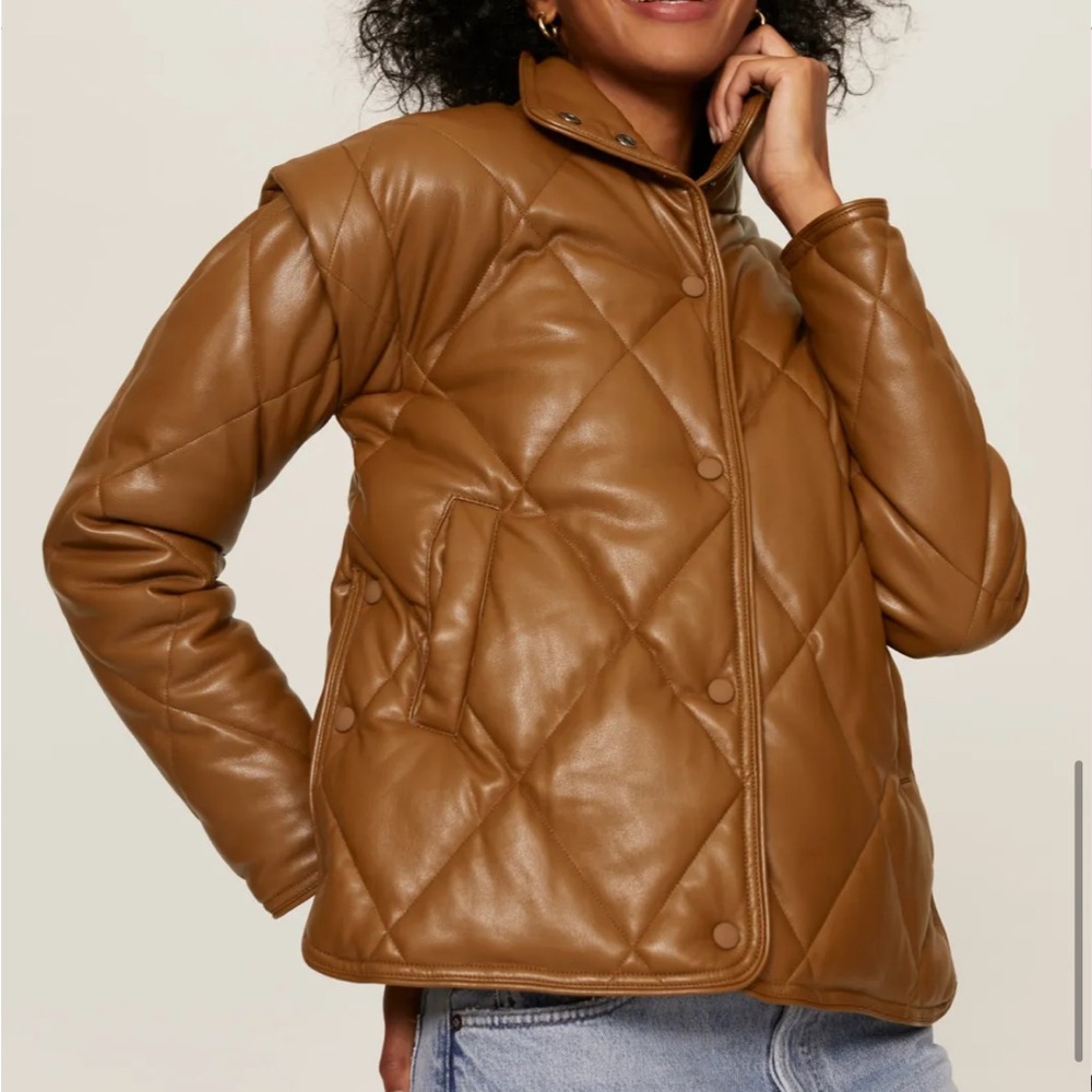 Apparis Faux Leather Liliane Jacket, Size: S
